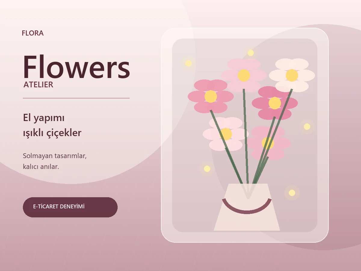 Flora Flowers Atelier el yapımı ışıklı çiçek koleksiyonu