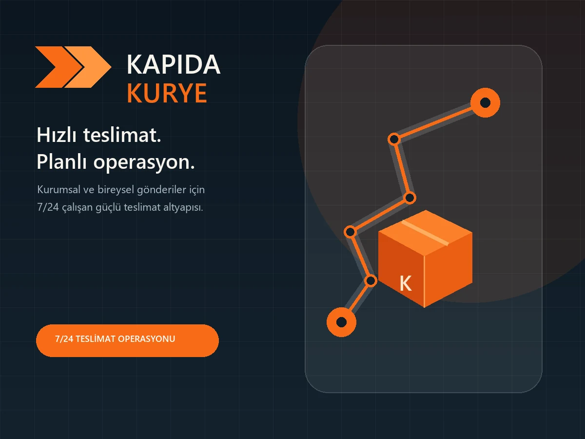 Kapıda Kurye kurumsal ve bireysel teslimat projesi için özel tasarım